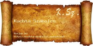 Kuchta Szabolcs névjegykártya