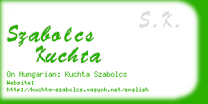 szabolcs kuchta business card